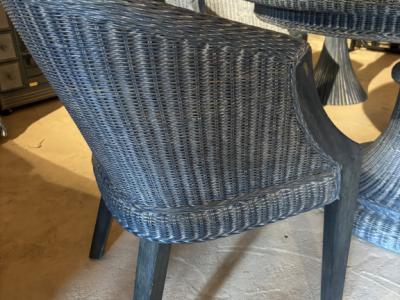 Rattan table with matching chairs