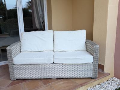 Rattansofa Outdoor top Couch 2 sitzer