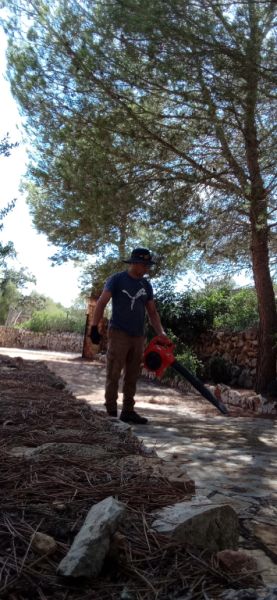 Reinigung des Bauernhofs.