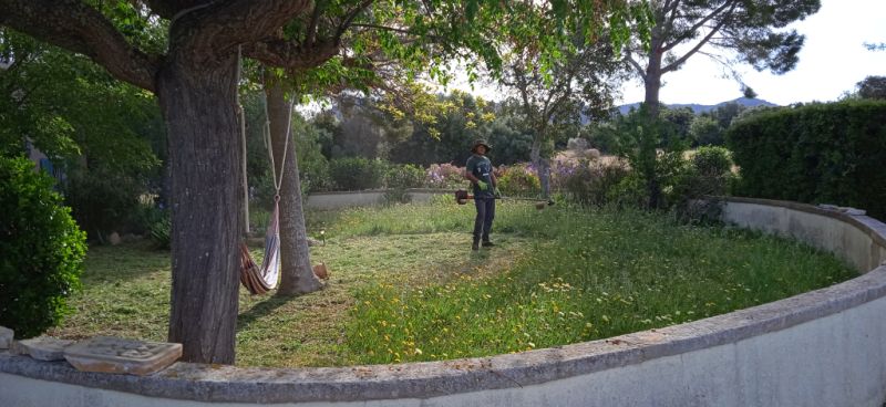 Reinigung des Bauernhofs.