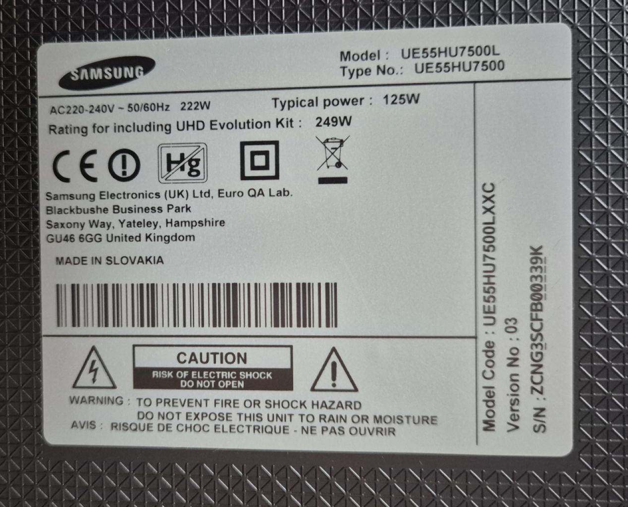 Samsung TV 55-inch UHD Television – Top Condition