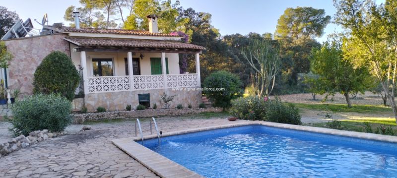 SANT JOAN (CENTRE OF THE ISLAND): Charming finca with pool, private well, guest apartment and 82 m2 shed