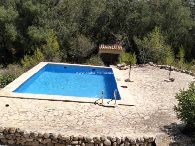 SANT JOAN (CENTRE OF THE ISLAND): Charming finca with pool, private well, guest apartment and 82 m2 shed