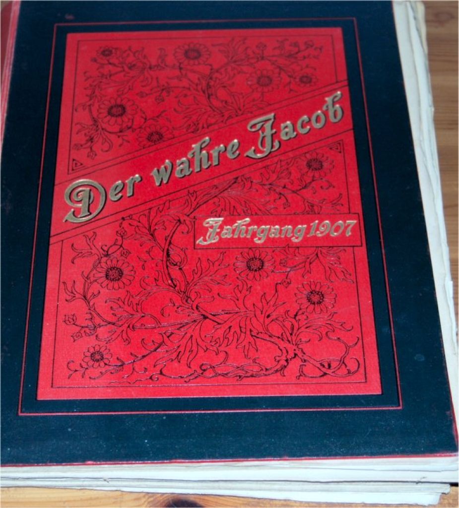 Satire Wochen-Zeitschrift "Der wahre Jacob" in gebundenen Jahresausgaben 1904 - 1907