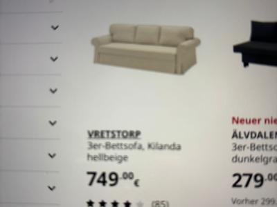 Schlafcouch neuwertig