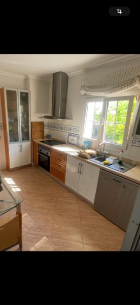 Beautiful kitchen with electrical appliances, stone countertop