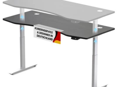 Schreibtisch (weiß) mit elektrischer Höhenverstellung (top Zustand)