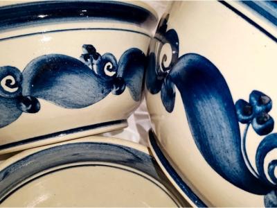 Schüssel-Set 3 Schüsseln. Keramik, handgetöpfert, handbemalt