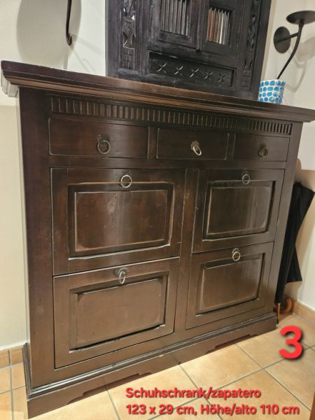 Solid wood shoe cabinet