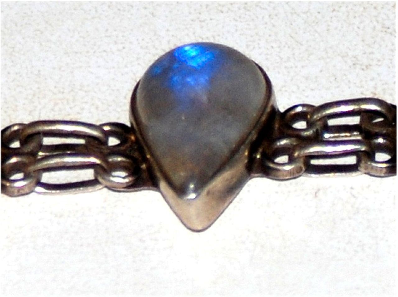 Set, 925 Ag, Moonstone, Gemstone Vintage, Necklace, Ring, Bracelet