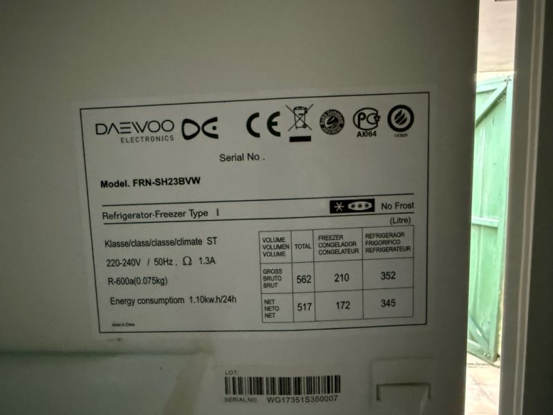 Side by Side Kühl- und Gefrierschrank Daewoo FRN-SH23BVW
