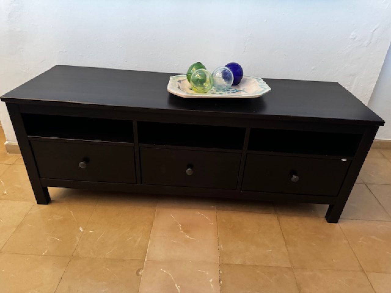 Sideboard TV Unterschrank 149x57x59 cm dunkelbraun/schwarz
