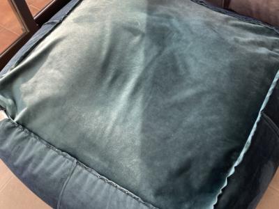 Cojín de asiento de terciopelo con relleno de poliestireno