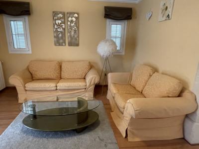 Sofa 2 Stück gelb 1,85 / 2,10 m