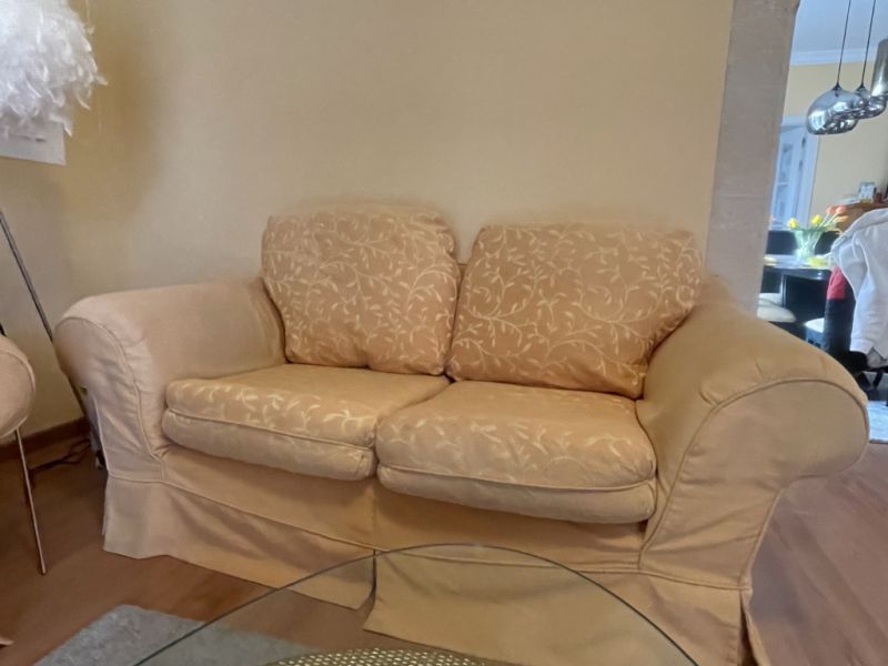 Sofa 2 Stück gelb 1,85 / 2,10 m