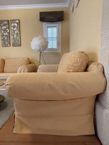 Sofa 2 Stück gelb 1,85 / 2,10 m