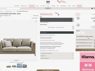 Sofa Outdoor B&B Italia RAY NATURAL