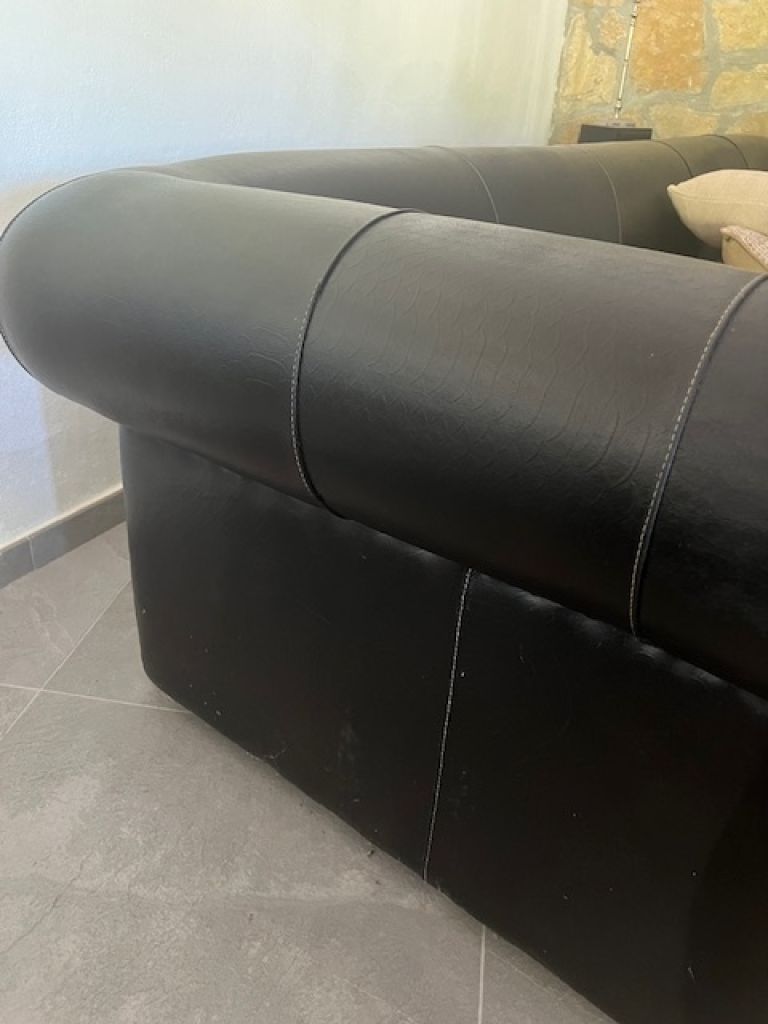 Sofa Unikat -  Chesterfield XXL Ledersofa - dunkelbraun - gut erhalten - 3,40 m lang