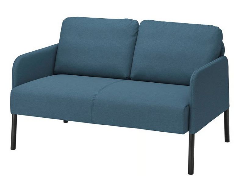 Two-seater sofa in BLUE, like new