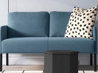 Two-seater sofa in BLUE, like new