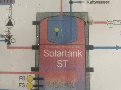 Solar hot water tank