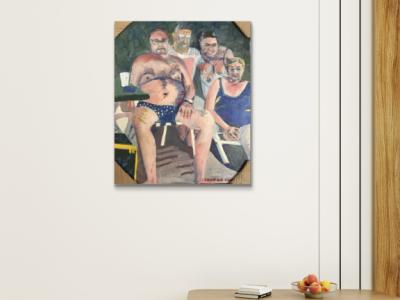 Sonntagspicknick-Porträt am Strand