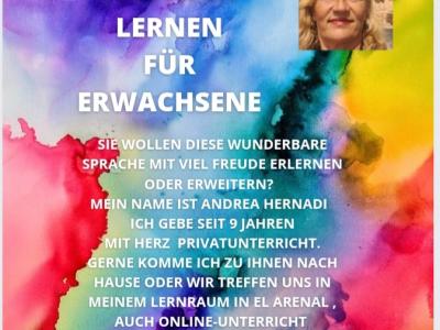 Spanisch lernen oder Spanisch Nachhilfe für alle Altersgruppen. Deutsch lernen oder Nachhilfe.