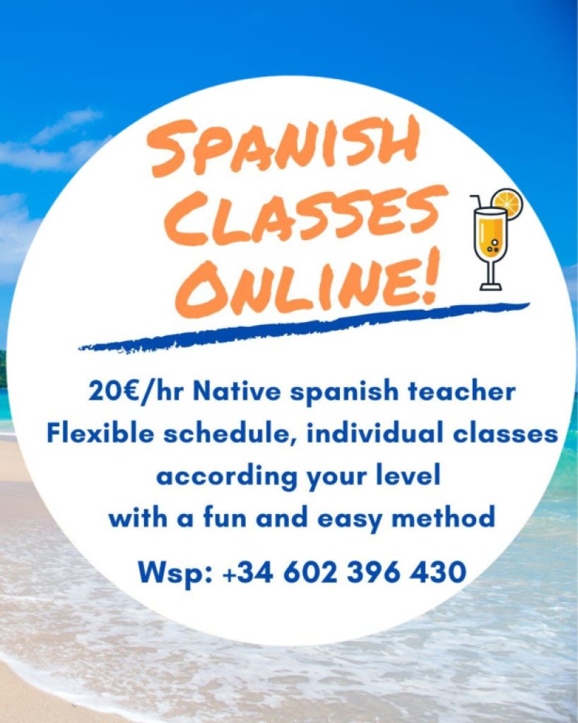 Spanish classes, Online, 20€/hr