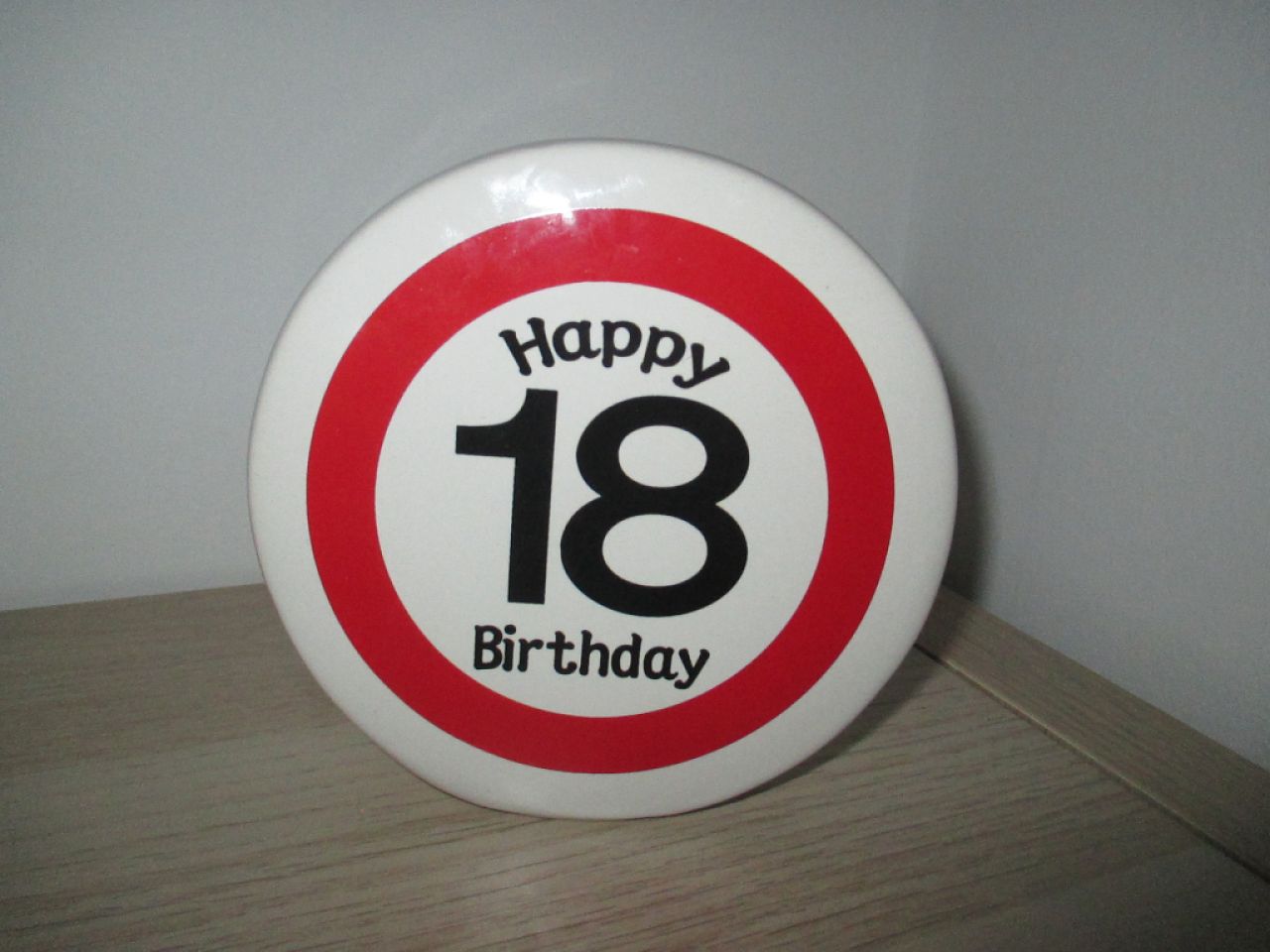 Money box 18th birthday with rubber closure
