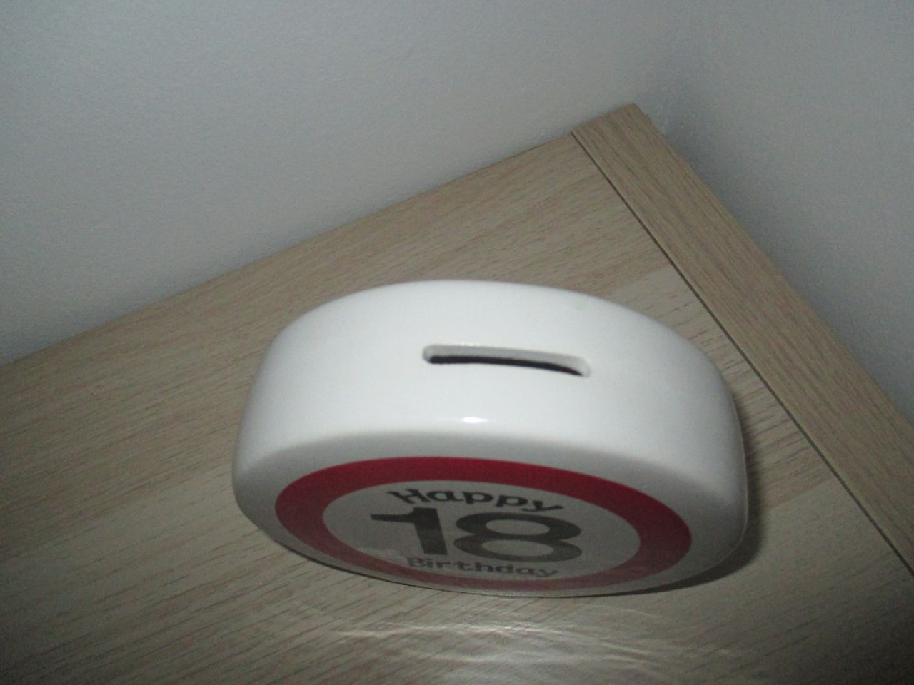 Money box 18th birthday with rubber closure