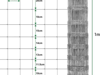 Stable Metal Fence for Livestock 25m Garden Fence 1 meter high