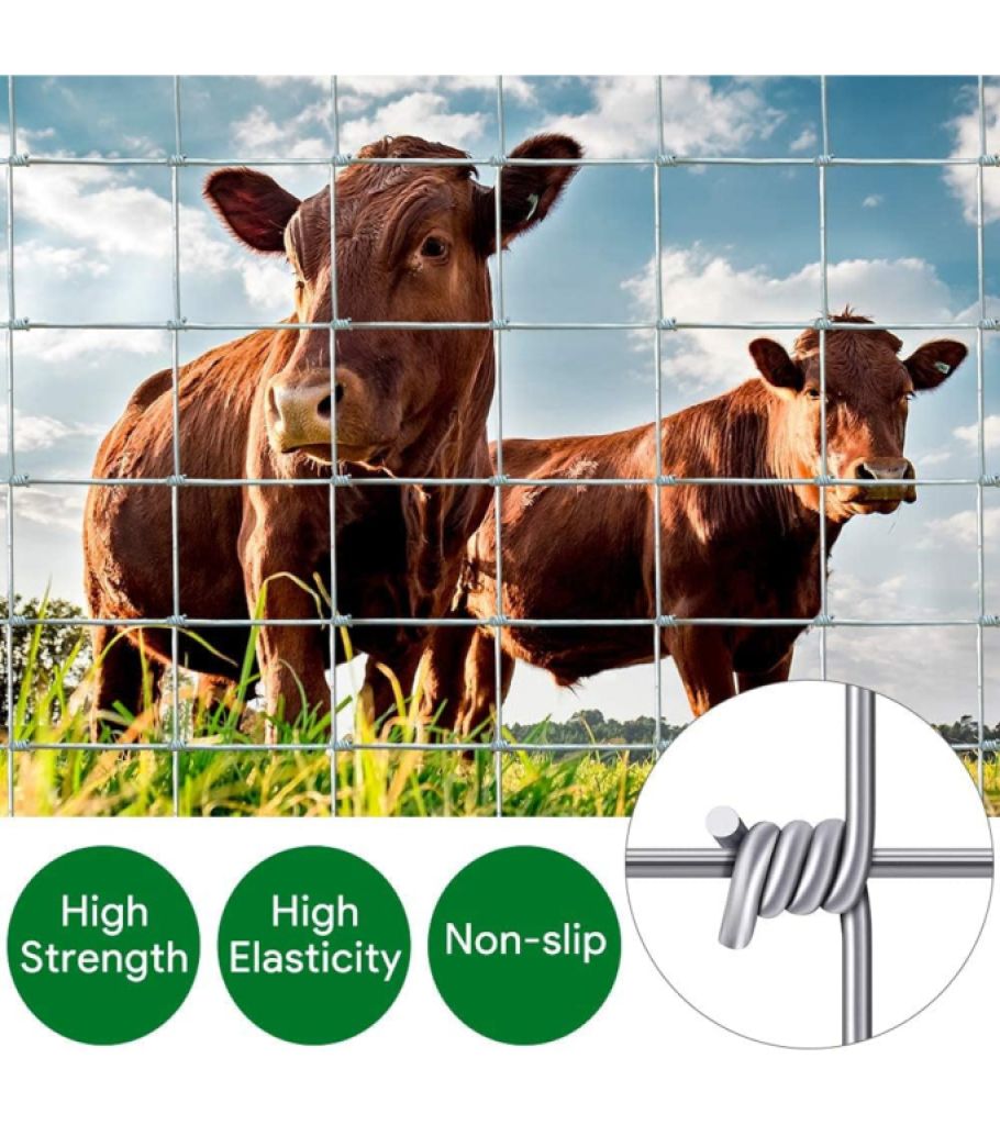 Stable Metal Fence for Livestock 25m Garden Fence 1 meter high