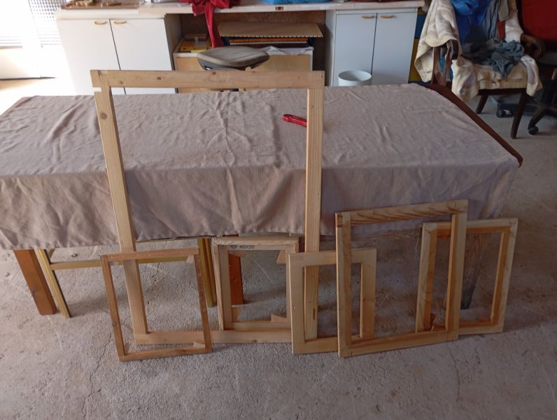 Staffelei + Keilrahmen