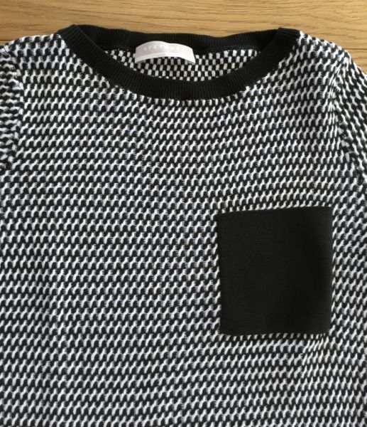 STEFANEL Edler Pullover, Gr.S, Schwarz Weiß NEU!