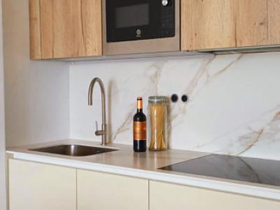 Studio mit Panoramablick auf das Meer in Cala Major