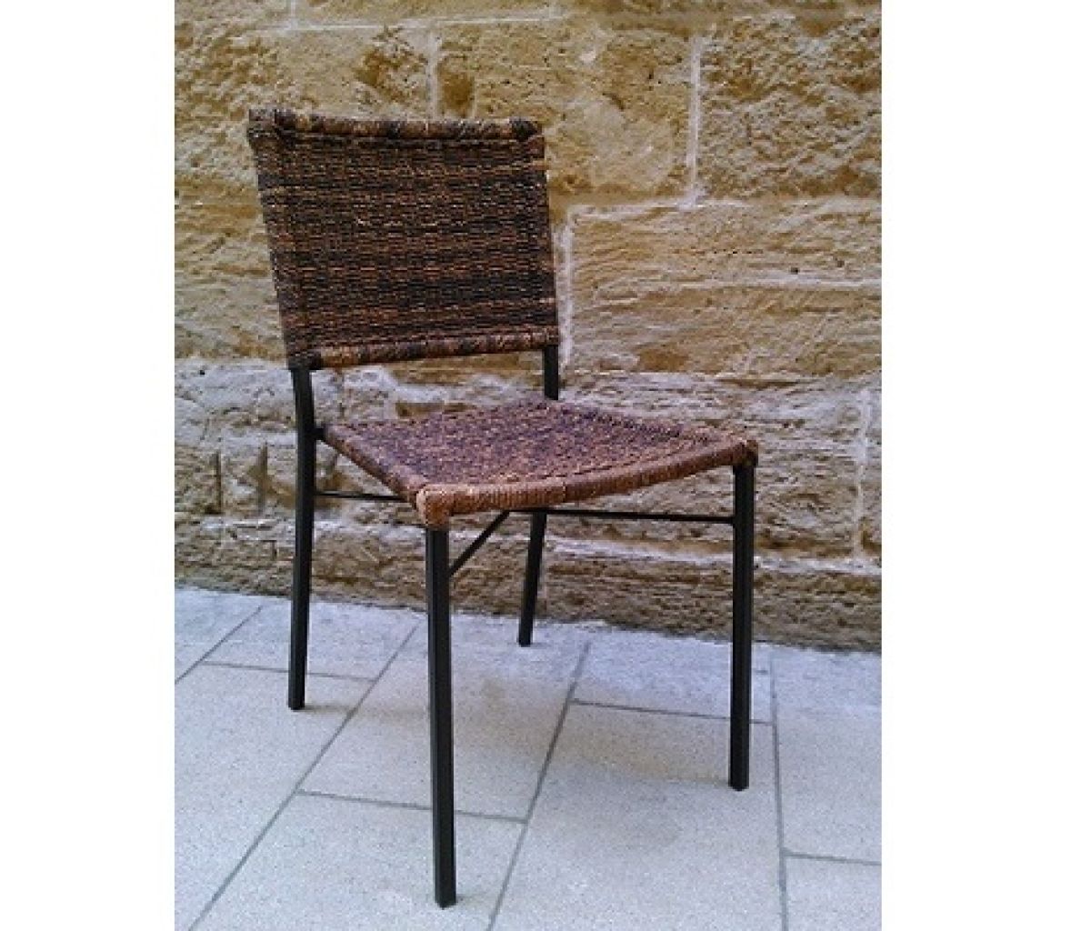 Stühle Modell TINA / Metall / Abaca (Manilahanf) / NEU / Lagerverkauf