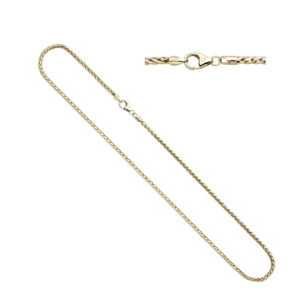 Search beautiful solid gold chain 750 / 18 K length 50-55 cm