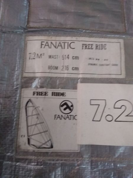 Freeride surf sail 7.2 for sale.