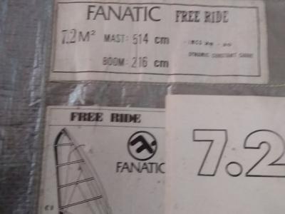 Freeride surf sail 7.2 for sale.