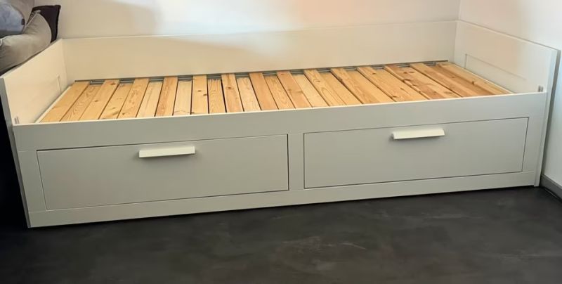 Daybed BRIMNES white, 80x200 cm extendable to 160x200 cm (lying surface)