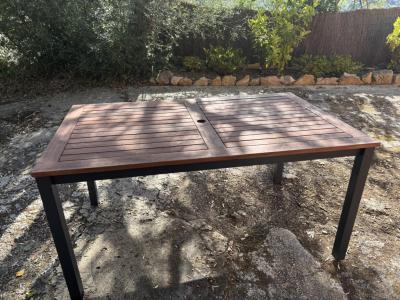 Teak garden table