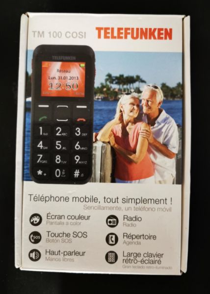 Telefunken mobile phone with large buttons