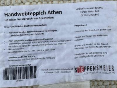 Teppich handgefertigt / 240 x 340