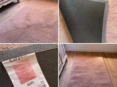 Alfombra en rosa empolvado, de muy buena calidad, 120x170 cm