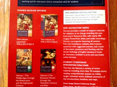 The Norton Anthology  ENGLISH Literature