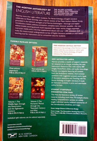 The Norton Anthology  ENGLISH Literature
