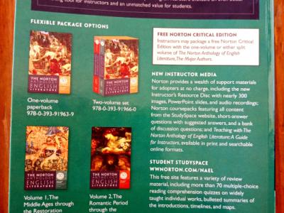 The Norton Anthology  ENGLISH Literature