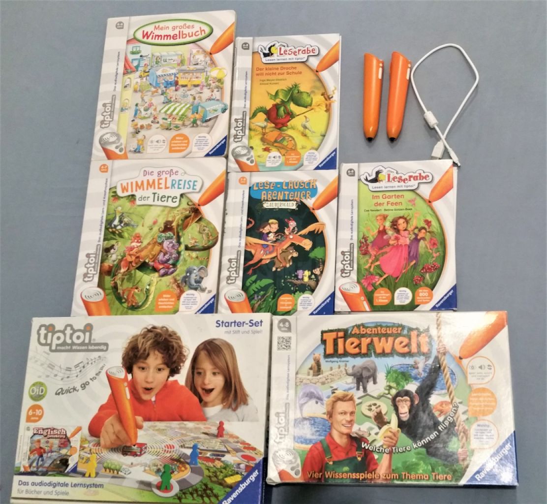 TipToi Kinder Ravensburger Bücher Spiele Interaktiv + 2 Stifte VB