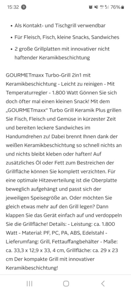 Table grill with ceramic plates Gourmetmaxx