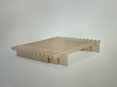 Tojo Innovations - solid beech bed frame.